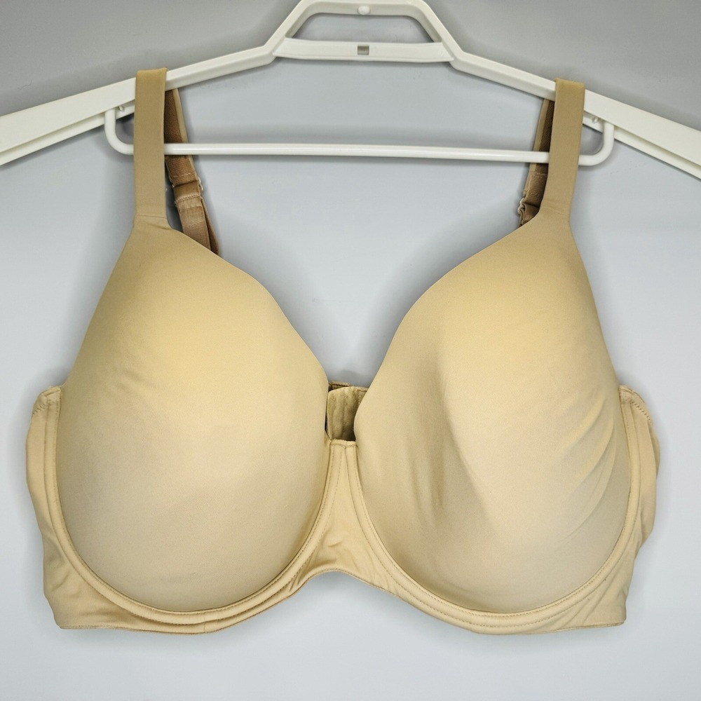 Dream Fit 46DD‎ Bra Beige Underwire Full Coverage Lightly Padded T-Shirt Smooth